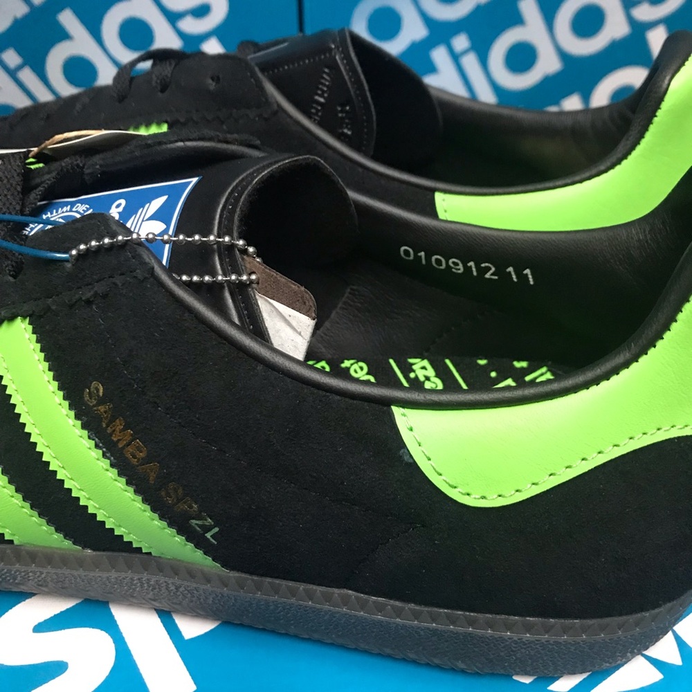 adidas Originals Samba Deco SPZL Black/Lucid Lime 13M IF5738 NWT DS OG BOX - Picture 6 of 14